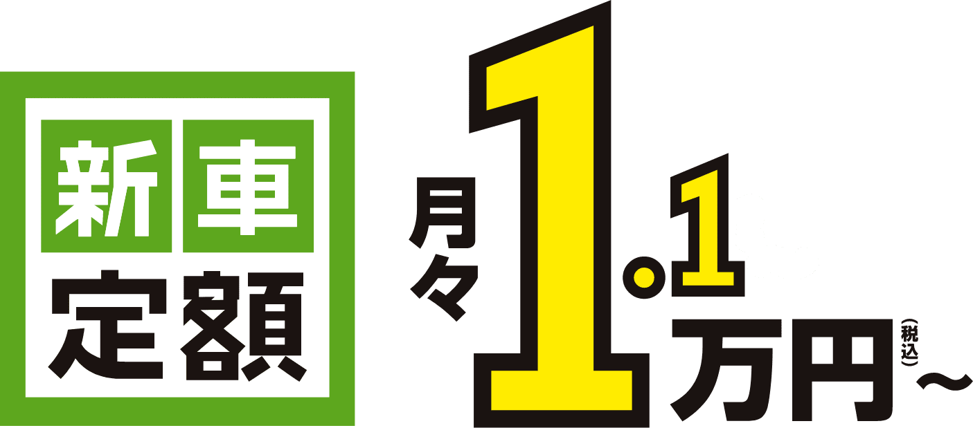 新車定額月々1.1万円